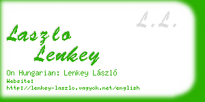 laszlo lenkey business card