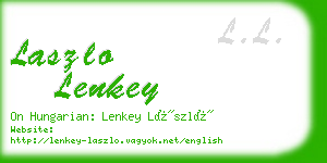 laszlo lenkey business card